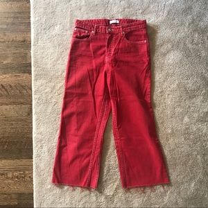 ZARA SPAIN culotte red jeans